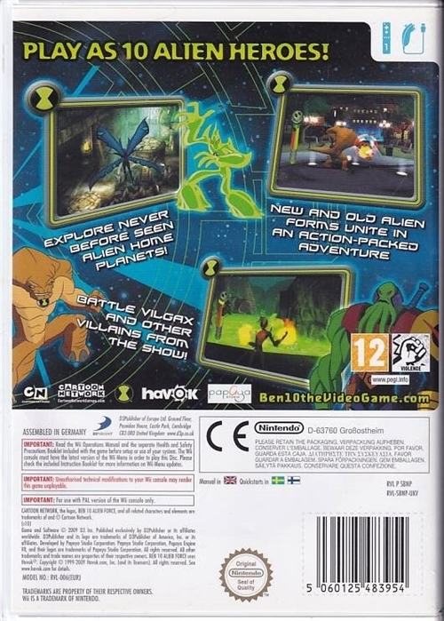 Ben 10 Alien Force Vilgax Attacks - Wii (B Grade) (Genbrug)